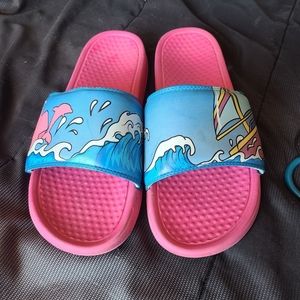 Pink+Dolphin slides.